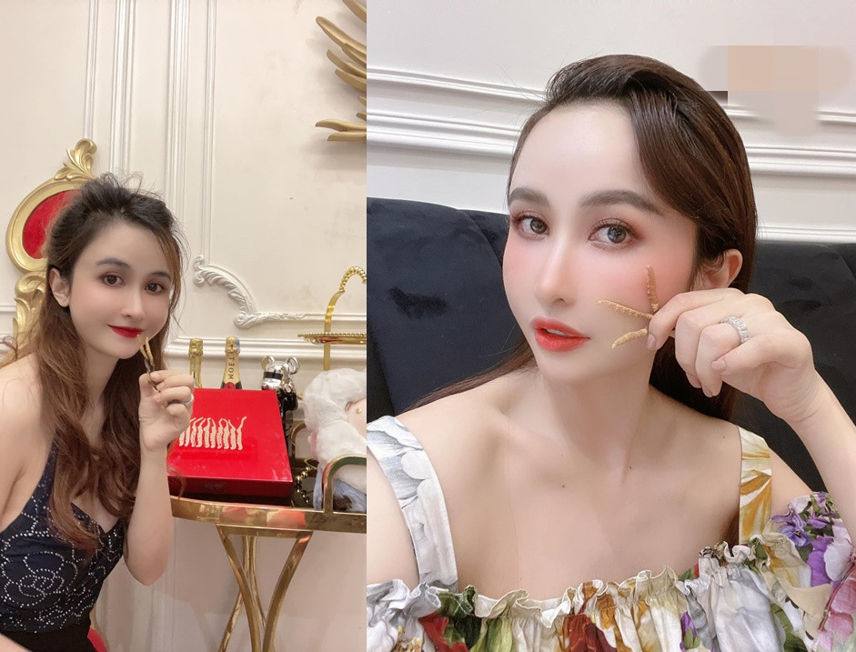 Duy trì ngoại hình đẹp cũng là cách để cô giữ chân và dành được tình yêu thương của chồng. Để sở hữu sắc vóc trẻ trung như gái đôi mươi, Mina dưỡng nhan bằng đông trùng hạ thảo và yến.