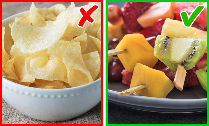 5. Tự làm đồ ăn nhẹ lành mạnh: Nhiều khi trẻ đi học về hoặc đi tập thể thao về, chúng đói và muốn ăn gì đó. Đây có thể là một cơ hội tuyệt vời để chúng thưởng thức một bữa ăn nhẹ lành mạnh, vì vậy, hãy chuẩn bị sẵn trái cây tươi hoặc cà rốt thái lát để trẻ nhấm nháp.