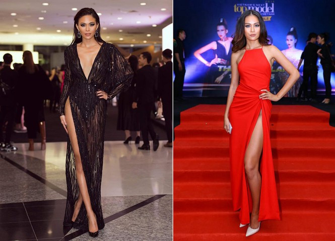 Sở hữu body đẹp và gợi cảm, Mâu Thuỷ không ngần ngại chinh phục những trang phục xuyên thấu, xẻ cao táo bạo trên thảm đỏ của các sự kiện.