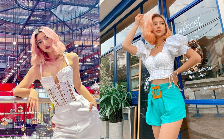 Sở hữu hình thể cân đối, Katleen không ngần ngại diện những trang phục nóng bỏng, khoe khéo đường cong.