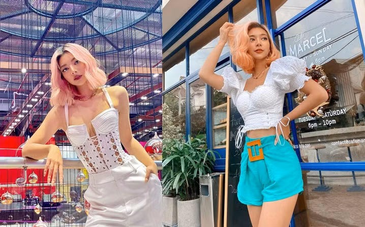 Sở hữu hình thể cân đối, Katleen không ngần ngại diện những trang phục nóng bỏng, khoe khéo đường cong.