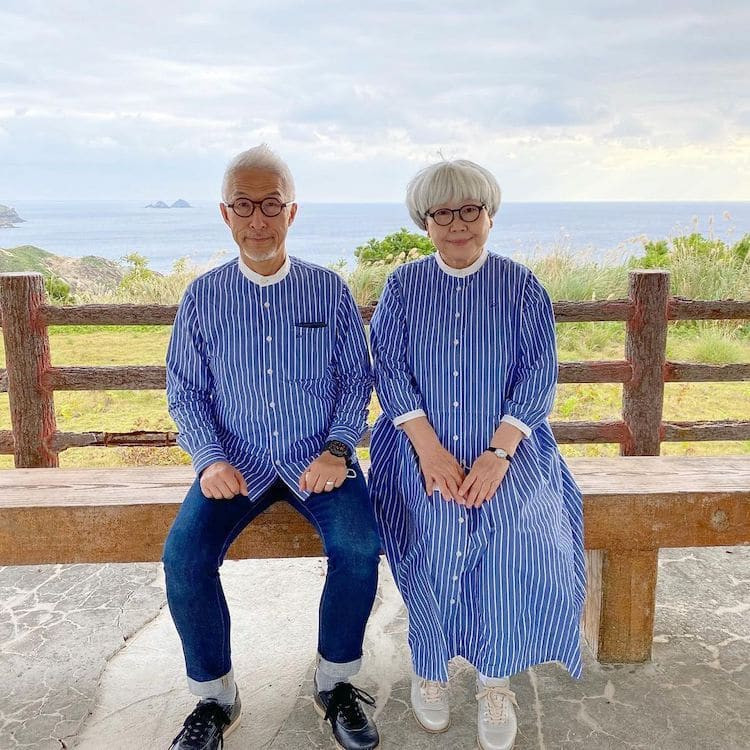 Ông Tsuyoshi và bà Tomi cho biết việc nổi tiếng qua Instagram tạo động lực cho ông bà mặc đẹp mỗi ngày, phối đồ ăn ý với nhau, kể cả khi ở nhà.