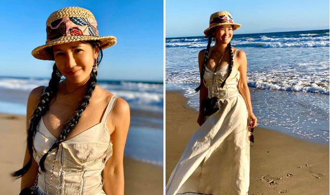 Dù ăn mặc không quá hở hang, nữ diva vẫn làm bật được ưu điểm tự nhiên mà bao chị em ao ước.