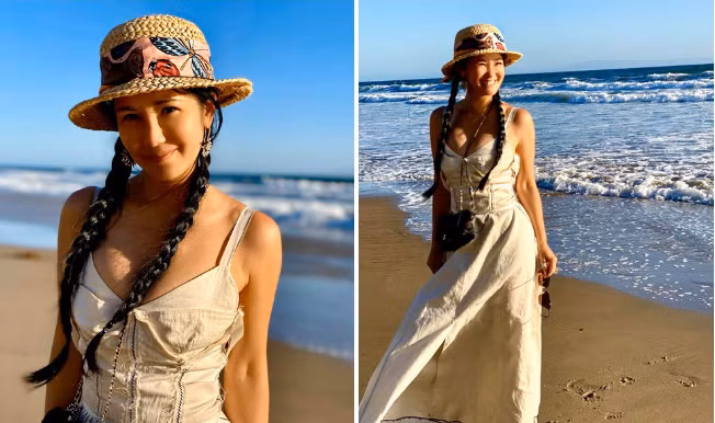 Dù ăn mặc không quá hở hang, nữ diva vẫn làm bật được ưu điểm tự nhiên mà bao chị em ao ước.