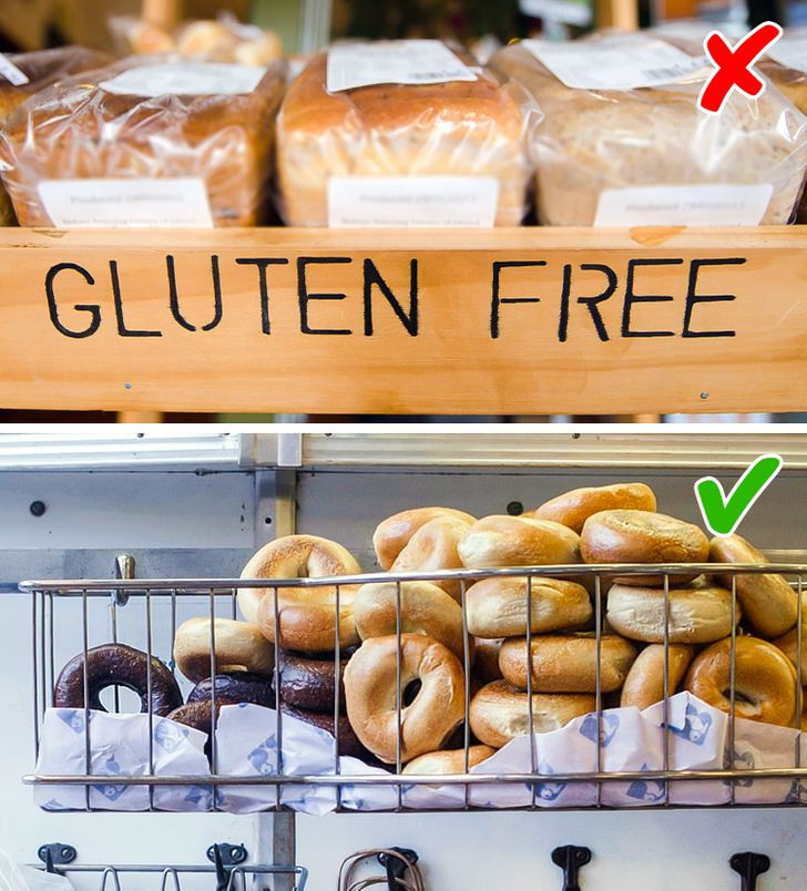 10. Sản phẩm không chứa Gluten: Chế độ ăn không có gluten là điều cần thiết đối với những người bị bệnh celiac, nhưng việc tự ý chuyển sang chế độ ăn này có thể gây hại cho sức khỏe. Nhiều thực phẩm nướng không chứa gluten có nhiều calo và đường. Ngoài ra, có rất nhiều thực phẩm lành mạnh chứa gluten có thể cung cấp cho cơ thể bạn các chất dinh dưỡng cần thiết. Ảnh: BS.