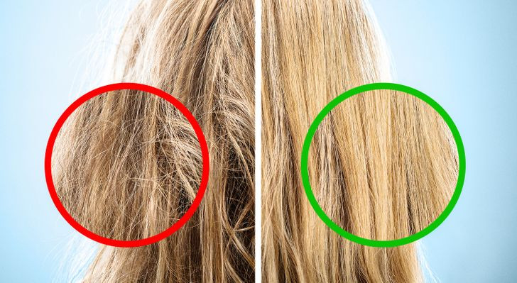 Chỉ chải ngọn tóc: Dù bắt đầu chải tóc từ ngọn là tốt hơn nhưng điều đó không có nghĩa là bạn nên bỏ qua việc chải phần chân tóc. Chải chân tóc giúp kích thích lưu thông máu, giúp tóc bóng mượt.