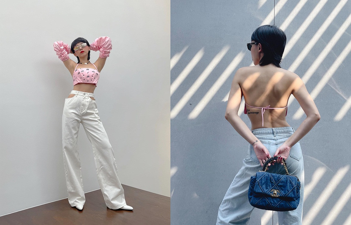 Tóc Tiên là một trong những cô nàng chuộng phong cách thời trang hở bạo và cá tính. Nữ ca sĩ thường xuyên cập nhật những trang phục xu hướng mới cực thời thượng.