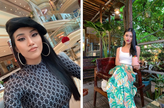 Đôi khi, Cổ Ngân cũng chọn trang phục đầy cá tính và trẻ trung