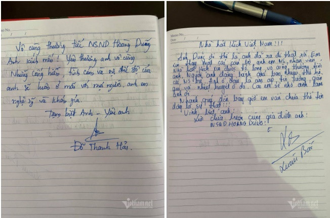 Loi tien xuc dong Trung Hieu, Xuan Bac danh cho NSND Hoang Dung