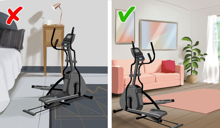 4. Thiết bị tập thể dục: Bạn tuyệt đối không nên đặt thiết bị thể dục trong phòng ngủ vì nó không chỉ làm chật hẹp không gian mà còn không vệ sinh. Ngoài ra, đặt thiết bị tập trong phòng ngủ có thể khiến bạn có cảm giác tội lỗi khi nghỉ tập. Cảm giác đó sẽ khiến bạn thao thức, khó ngủ ngon.