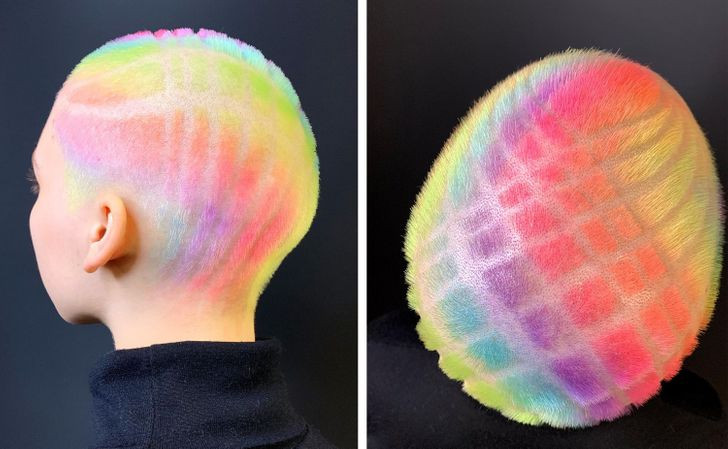 Không chỉ dừng lại ở việc bạn phải pha màu tốt, kiểu tóc nhuộm cầu vồng cần có sự sắp xếp các tông màu phù hợp, đi theo thứ tự từ màu nóng sang lạnh.