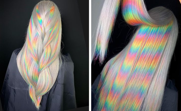 Ksenia đã sáng tạo những kiểu tóc đầu tiên cho gia đình, bạn bè và nhiều người mẫu không chuyên. Thử nghiệm trên mái tóc của họ, Ksenia tự sáng tạo để cho ra những layout tóc cầu vồng cực kì ấn tượng.