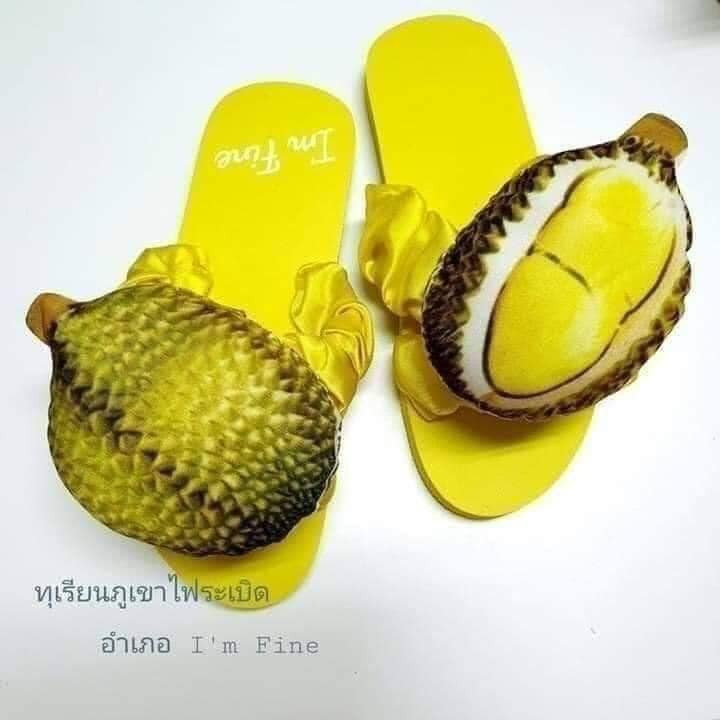 Mẫu dép hình quả sầu riêng đầy tính sáng tạo, độc đáo.