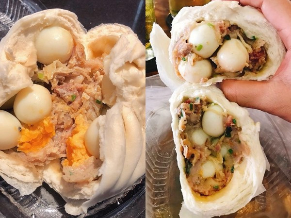 Bánh bao khổng lồ: Món bánh bao 8 trứng cút, trứng muối, đầy ắp nhân thịt, thu hút nhiều tín đồ sành ăn tại TP.HCM.