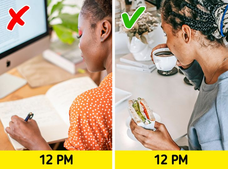 2. Bỏ qua giờ ăn trưa: Một số người bỏ bữa trưa vì họ tin rằng ăn nhẹ sẽ tốt hơn, trong khi những người khác thì bận đến nỗi họ quên ăn. Việc bỏ bữa trưa có thể khiến bạn cảm thấy mệt mỏi và căng thẳng, dẫn đến tăng cảm giác thèm ăn và nạp nhiều thức ăn không lành mạnh sau đó.