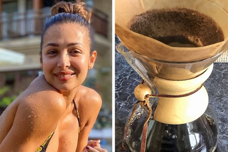 6. Cà phê có thể tẩy tế bào chết. Người đẹp Ấn Độ Malaika Arora, nổi tiếng với thân hình nuột nà và làn da căng tràn sức sống ở tuổi 47. Cô cho rằng vẻ đẹp của mình là nhờ tập yoga đều đặn và chăm chỉ làm đẹp. Cô ấy thường tẩy tế bào chết toàn thân bằng hỗn hợp bã cà phê, đường nâu và một ít dầu dừa trộn với nhau.