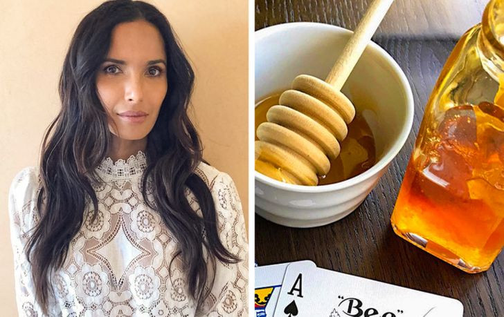 2. Mật ong chữa lành làn da và loại bỏ tình trạng xỉn màu. Người mẫu Padma Lakshmi, 50 tuổi, chia sẻ bí quyết cho làn da không tì vết của cô là mật ong. Cô thường thoa mật ong lên mặt và cổ, tránh vùng mắt nhạy cảm. Sau đó, cô ấy vỗ nhẹ các ngón tay lên da như thể chơi piano và rửa sạch mặt. 
