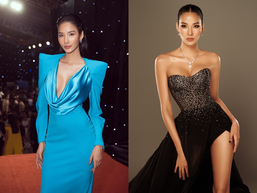 Hoàng Thùy liên tục xuất hiện trong loạt trang phục thiết xẻ ngực, khoe vòng một gợi cảm mỗi lần tham dự sự kiện hay dạo phố.