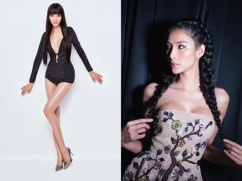 Nàng á hậu đặc biệt ưa chuộng váy áo ôm sát, thiết kế cổ xẻ sâu và có các khoảng hở khoe triệt để đường cong cơ thể.