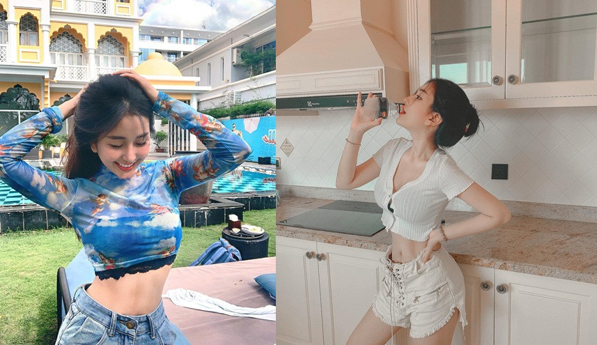 Thay vào đó, Ngọc Trân duy trì uống sữa đậu nành vào mỗi buổi sáng kết hợp tập các bài yoga giúp tăng kích cỡ vòng 1 tự nhiên và hiệu quả như tư thế con cá, tư thế rắn hổ mang, tư thế lạc đà.