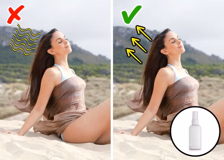 Tin rằng tia UV không làm hại tóc: Tia cực tím có thể làm giảm độ bền của keratin. Sau một thời gian dài tiếp xúc với tia cực tím, tóc trở nên khô và dễ gãy. Để bảo vệ tóc khỏi hư tổn, bạn có thể sử dụng thuốc xịt, sản phẩm tạo kiểu tóc và dầu dưỡng tóc chống tia cực tím.