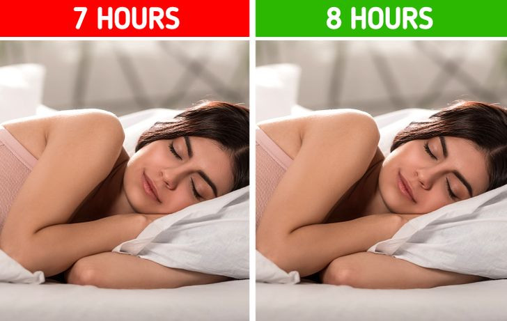 7. Ngủ lâu hơn: Các nghiên cứu cho thấy ngủ không đủ giấc dẫn đến tăng cân, có thể bao gồm cả mỡ bụng. Do đó, hãy cố gắng ngủ ngon giấc và ngủ lâu hơn để giảm mỡ bụng.