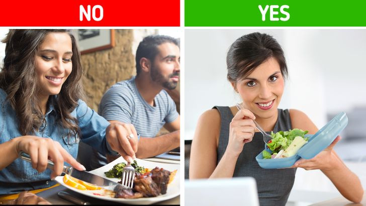 6. Tự chuẩn bị bữa trưa ở nhà: Bằng chuẩn bị sẵn bữa trưa, bạn có thể kiểm soát tốt hơn lượng calo nạp vào trong ngày. Khi đi ăn trưa ở ngoài, chúng ta có thể tiêu thụ nhiều hơn mức chúng ta dự định. Trong khi đó, việc tự nấu ăn sẽ giúp bạn kiểm soát những gì bạn ăn, nhờ đó, đốt cháy chất béo nhiều hơn.