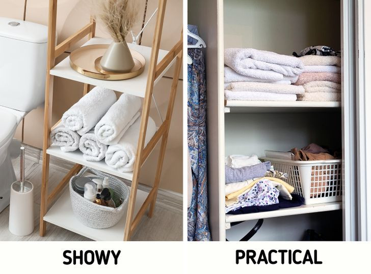 3. Khăn tắm và áo choàng: Việc để khăn tắm và áo choàng trong phòng tắm sẽ khiến chúng ẩm ướt, là môi trường hoàn hảo cho vi khuẩn ẩn náu. Vì vậy, tốt hơn hết bạn nên tìm một nơi khác trong nhà để cất các vật dụng tắm sạch.