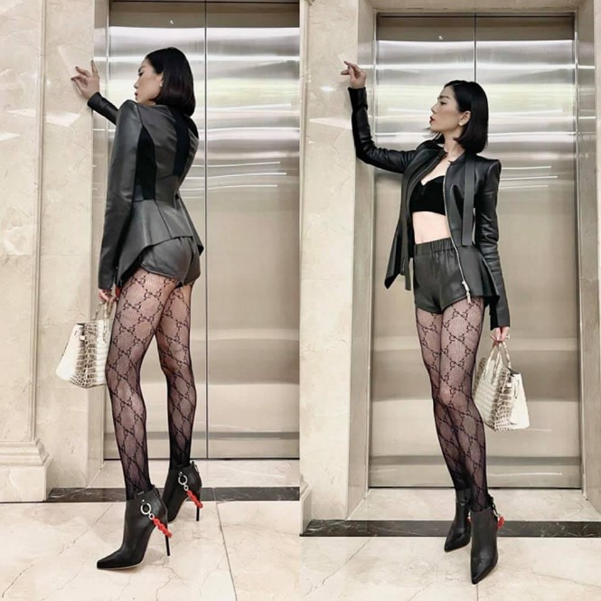 Vẫn giữ được vóc dáng không đổi, ca sĩ Lệ Quyên chăm diện trang phục khoe eo thon đáng nể.