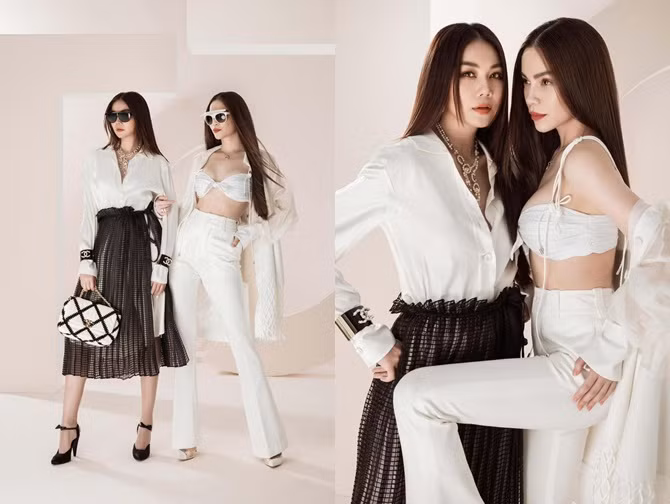 Hà Hồ và siêu mẫu Thanh Hằng cũng khoe dáng nuột, eo thon trong bộ sưu tập mới của NTK Công Trí.