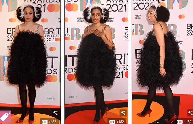 Celeste là một trong những sao mặc kỳ dị nhất tại sự kiện này. Ảnh: IT.