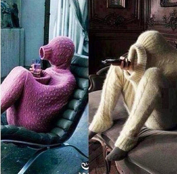 Bộ đồ “kín cổng cao tường” như này có phần trông hơi dị hợm, nhưng chắc chắn sẽ rất ấm áp.