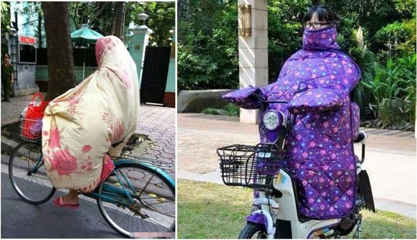 Chăn là một trong những kiểu thời trang chống rét được ưa chuộng nhất.