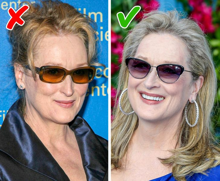 5. Chọn kính râm cẩn thận: Lựa chọn kính râm phù hợp có thể giúp diện mạo của bạn trông thời thượng hơn. Ví dụ, kính mắt mèo có thể khắc phục vấn đề với góc ngoài của mắt bị hạ thấp và khiến bạn trông trẻ trung hơn.