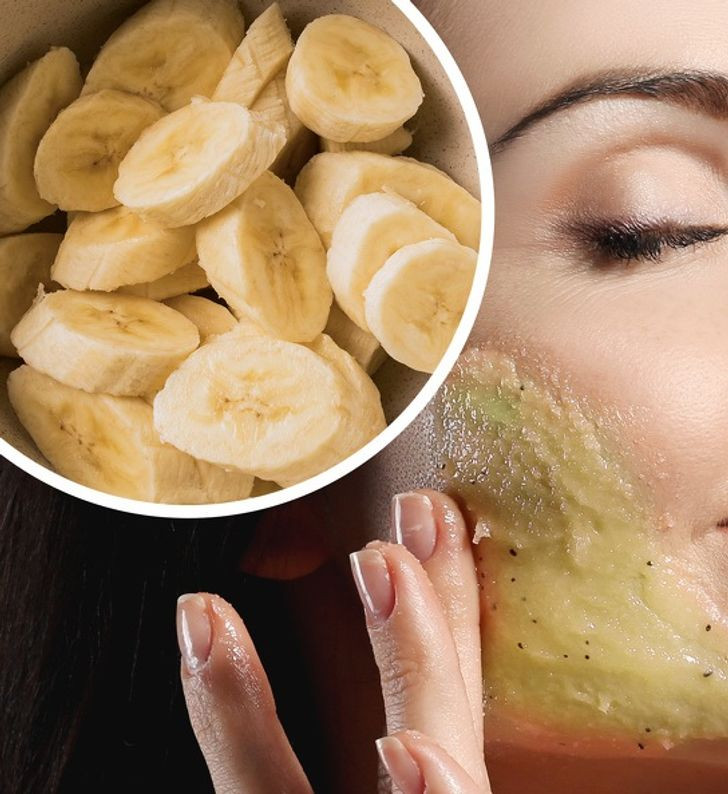 Mặt nạ chuối: Trộn 1/2 quả chuối nghiền nhuyễn cùng một thìa mật ong, một thìa dầu ô liu và hai thìa sữa chua không đường. Thoa hỗn hợp lên da đã được làm sạch để yên 15 phút rồi rửa sạch lại.