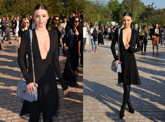 Trang phục xẻ ngực sâu là sự lựa chọn hàng đầu của siêu mẫu khi tham dự sự kiện. Ảnh: Internet.
