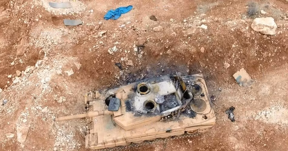 Đa số các xe tăng Leopard 2A4 của Thổ Nhĩ Kỳ đều bị tên lửa chống tăng tấn công hủy diệt. Nguồn ảnh: Sina