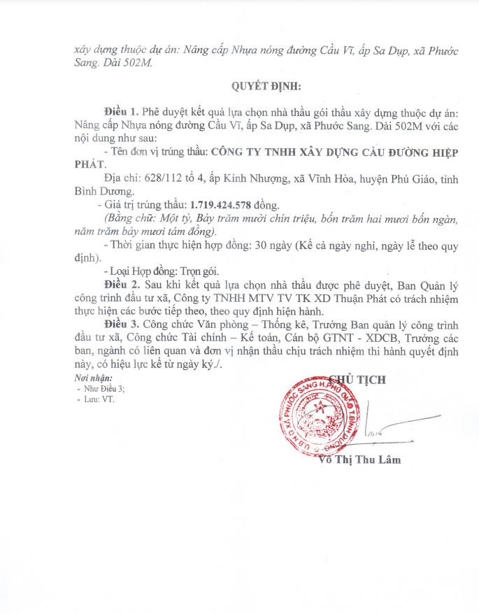 Binh Duong: Goi nang cap nhua nong duong Cau Vi ve tay Cty Hiep Phat-Hinh-2