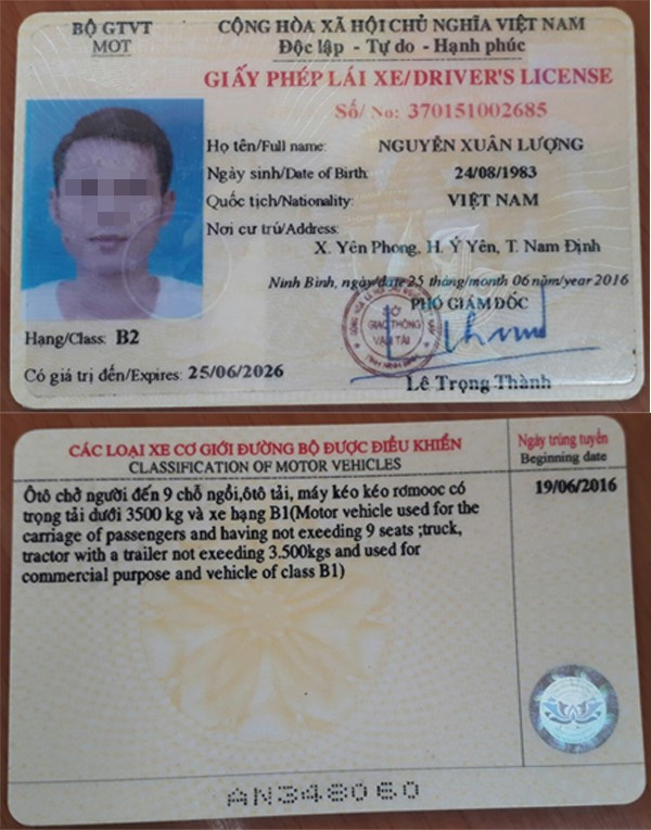 Phat 7 nam tu neu su dung bang lai xe gia