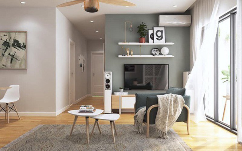 Theo đó, Đan Lê muốn đưa ánh sáng, thiên nhiên vào nơi ở của cả gia đình nhiều nhất có thể. 1 góc nhà được sơn màu xám để tạo điểm nhấn.