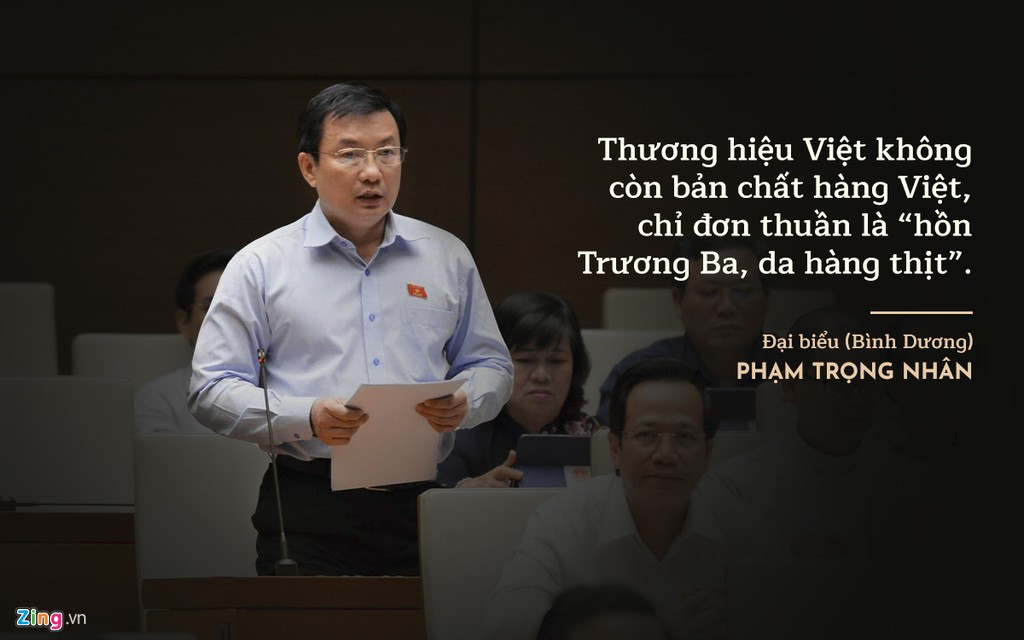 Đại biểu Phạm Trọng Nhân (Bình Dương) bày tỏ lo lắng khi nhiều thương hiệu Việt tầm cỡ lần lượt mất đi thông qua mua bán và sáp nhập (M&amp;A). Ông nhận định khi về tay nhà đầu tư ngoại, có mở rộng thị trường đến mức nào đi chăng nữa thì thương hiệu Việt không còn bản chất hàng Việt, chỉ đơn thuần là “hồn Trương Ba, da hàng thịt”. Tiền đồ của đất nước ít nhiều bị ảnh hưởng do mất đi những nguồn nội lực.