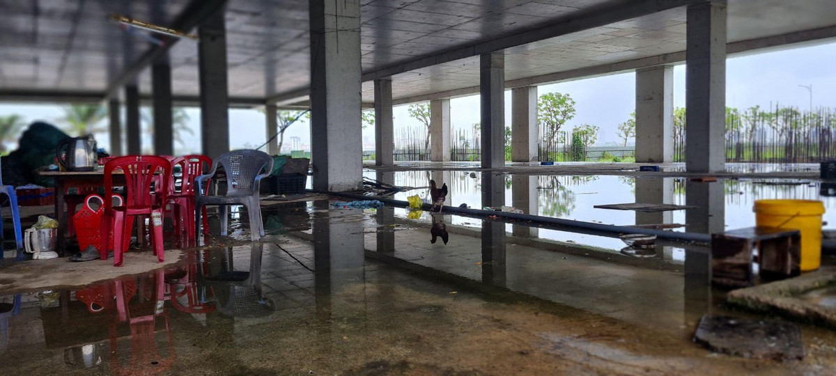 Tầng dưới được trưng dụng làm kho.