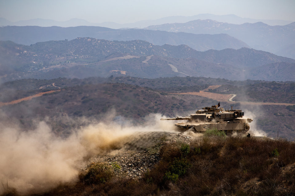 Một điểm đặc biệt của giải đấu này đó là chỉ có duy nhất một loại xe tăng tham dự đó là xe M1 Abrams - cỗ xe tăng chủ lực của quân đội Mỹ. Nguồn ảnh: US Marine Corps.