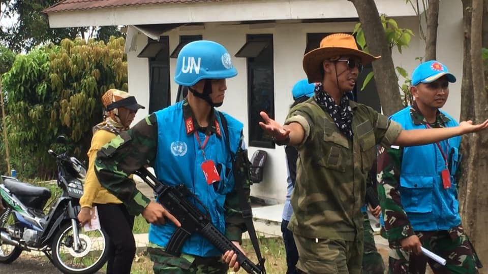 Những lực lượng Công binh Việt Nam hiện đang được huấn luyện làm nhiệm vụ gìn giữ hoà bình ở Indonesia được trang bị loại vũ khí cực độc - đó là súng trường tấn công Pandad SS2. Nguồn ảnh: Jarkatapost.