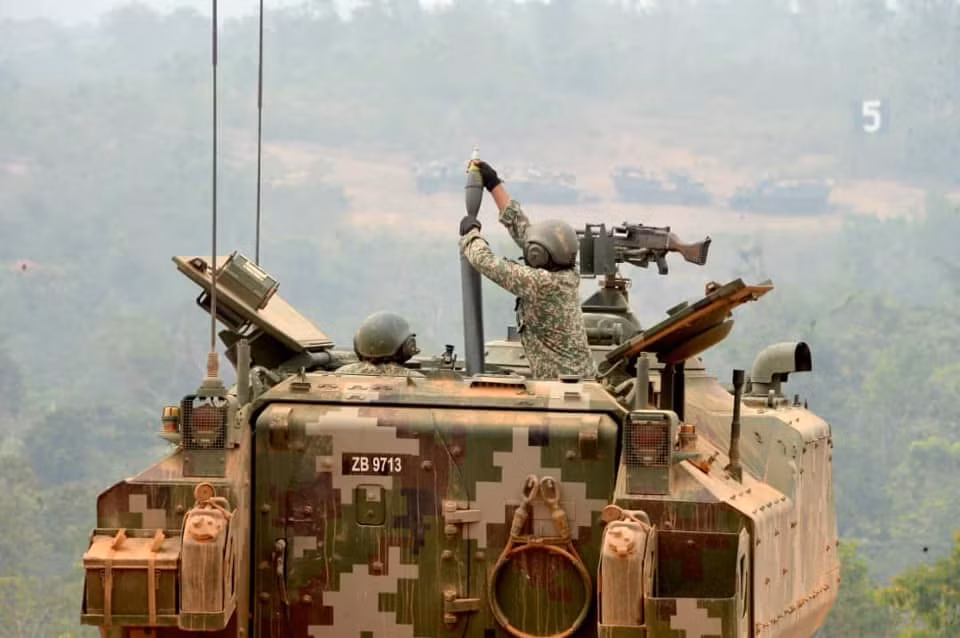 Đây cũng là cơ hội hiếm hoi để binh lính Malaysia có thể hiệp đồng đủ các loại hoả lực với quy mô lớn như thế này. Nguồn ảnh: Tentera Darat Malaysia.