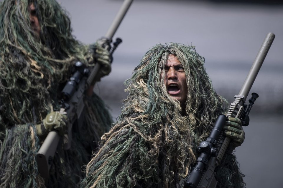 Cận cảnh một lính đặc nhiệm bắn tỉa của quân đội Mexico. Nguồn ảnh: BI.