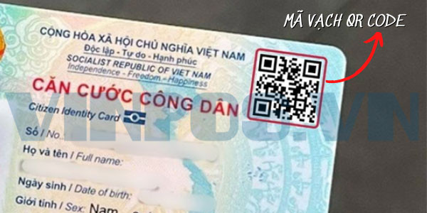 Mã QRCode trên thẻ CCCD có gắn chíp. Ảnh minh họa