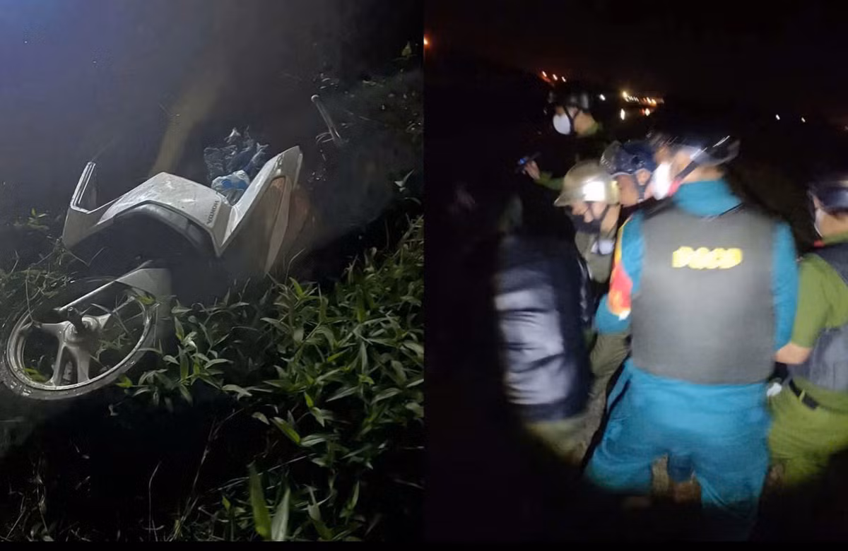 Di theo Google Maps, nam thanh nien va xe may rot xuong kenh nuoc