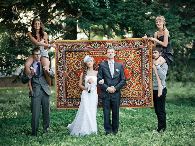 Phong cách chụp ảnh cưới độc đáo của cặp đôi ở Nga.