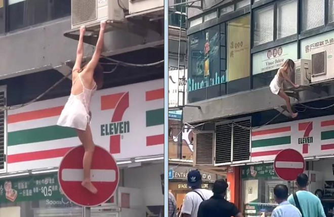 Co gai gay xon xao vi an mac “mat me” du cua so